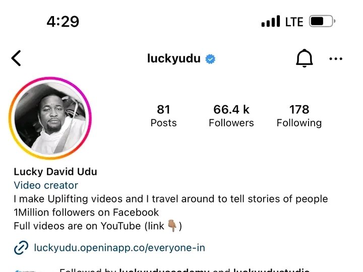 I just got verified on Instagram🥰 – Lucky Udu